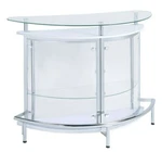 Modern Home Bar Table Glass Top Wine Cabinet Storage Unit White Coaster 101066. Fixed Price $439.99.