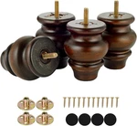 3 Inch Furniture Feet Wood Bun Set 4 Ottoman Couch Sofa Replacement Legs. Fixed Price $33.99.