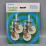 Nip Bassick 1 5/8" Light Duty Ball Bearing Swivel Casters Furniture Wheels. Fixed Price $19.90.