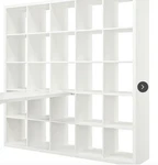 Ikea Kallax Lagkapten Workstation, White, 5/8X62 5/8X71 ". Fixed Price $90.00.