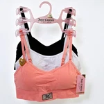 Juicy Couture Black & Coral Small 3-PACK Jc Initials Removable Pads Bra Nwt. Fixed Price $33.50.