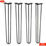 1/2 In. Dia 28 Mid-century Modern Satin Black Hairpin Table Legs (4-PACK). Fixed Price $59.99.