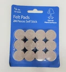 Waxman 24 Pc 3/4" Self Stick Felt Pads - New. Fixed Price $7.99.