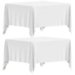 White Square Tablecloth 52X52 Inch, 200GSM - Set Extra Soft Table.... Fixed Price $23.84.