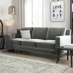 Dhp Brynn 3 Seater Living Room Upholstered Sofa Gray Velvet. Fixed Price $354.99.