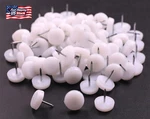 Shapenty White Nylon Furniture Chair Table Leg Feet Pad Floor Protector Tack Gli. Fixed Price $13.29.