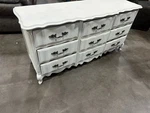 Vintage 9 Drawer French Provincial Dresser W/mirror And Original Hardware. Fixed Price $350.00.