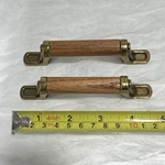 Kbc Brass & Wood Vintage Cabinet Handle Pulls 4IN 3IN Ctc Set Of 2. Fixed Price $10.00.