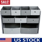 Toy Storage Organizer W/ 9 Bins Kids Children Basket Bookcase Collapsible Metal. Fixed Price $59.18.