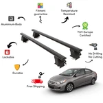 Bare Roof Rack Cross Bars Set For Hyundai Accent V Hc Sedan 4 Door 17-UP Black. Fixed Price $189.91.