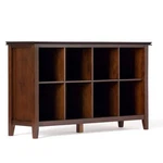 Simpli Home Artisan 57 Inch Wide Solid Wood 8 Cube Bookcase Russet Brown. Fixed Price $469.00.