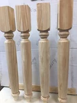 4---- 29" Clear Pine Table Legs Wooden Turned. Fixed Price $86.00.