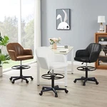 Vecelo Home Office Chair Height-adjustable Seat Swivel Stool With Back And Arm. Fixed Price $84.99.