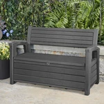 Keter Weatherproof Outdoor Patio Deck Box Bench 2 Seat 60 Gallon Storage Graphit. Fixed Price $164.27.