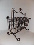 Southern Living Magazine Rack Black Metal Scroll Design Storage Holder. Fixed Price $22.45.