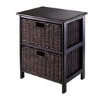 20.31" Omaha Storage Rack With Foldable Corn Husk Baskets - Winsome. Fixed Price $42.99.