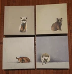 Oopsy Daisy Set Of 4 Baby Animals Cathy Walters Canvas Wall Hanging Art. Fixed Price $120.00.