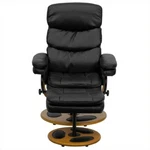 Flash Furniture Contemporary Black Recliner And Ottoman With Base. Fixed Price $688.41.