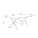 East West Furniture X-style 7-PIECE Wood Dining Table Set Dark Khaki Brown. Fixed Price $1073.99.
