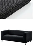 New Ikea Klippancover For Loveseat, Vansbro Black 605.441.69 Sofa. Fixed Price $79.00.