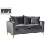 Meridian Furniture Naomi Contemporary Velvet Loveseat In Gray. Fixed Price $739.86.