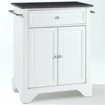 Crosley Furniture Lafayette Wood Portable Kitchen Island In White/black. Fixed Price $456.99.