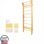 Swedish Ladder Wall Mounted Solid Wood Pull Up Bar Indoor Home Gym Stall. Fixed Price $139.99.