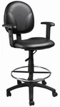 Boss Black Antimicrobial Drafting Stools W/adj Arms & Footring Model # B1691-CS. Fixed Price $220.41.