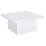 Coffee Table Square Wood Geometric Design White High Gloss 710898 Coaster Home. Fixed Price $299.99.