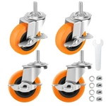 3 Inch Wheels Threaded Stem Casters Set Of 4 Heavy Duty Swivel. Fixed Price $19.46.
