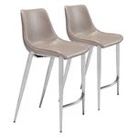 Zuo Modern Magnus Counter Stool Set Of 2, Brown/silver - 102028. Fixed Price $584.99.