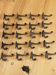 20 Pcs Cast Iron Vintage Style Coat Hooks Hat Rack Hall Tree Flat Black. Fixed Price $39.99.