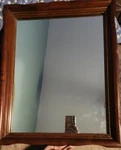 Davis Cabinet Co. Mirror Vintage Chest Wall Repurposed Cherry Wood 1942?. Fixed Price $69.00.