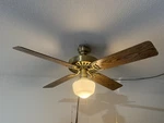 Vintage 52 Hunter Original Ceiling Fan - Antique Brass 1990 Sold Is. Fixed Price $187.50.