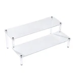 Acrylic Clear 2TIER Riser Display Shelf For Figures Desserts Holder Collections. Fixed Price $16.90.