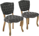 Bates Charcoal Tufted Fabric Dining Chairs - Set Of 2 By Christopher Knight Home. Fixed Price $382.99.