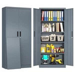 Locking Storage Cabinet With Adjustable Shelve, 71 Tall Metal. Fixed Price $136.99.
