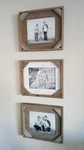 Andcrafted Rustic Reclaimed Wood Cornerblock Picture Frame Vintage Wall Decor. Fixed Price $40.00.