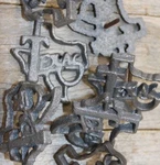 Texas Craft Projects, State Of Clavos Cast Iron, Frame Accents, 1/2". Fixed Price $19.37.