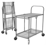 Luxor Two-shelf Collapsible Wire Utility Cart WSCC-2. Fixed Price $317.45.