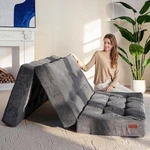 Maxyoyo Tri-fold Mattress, 6 Inch Tufted Folding Futon Foam Bed, Foldable Floor. Fixed Price $224.99.