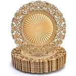 Foraineam Gold Plates Set Of 12, 13" Round Plastic Dinner Chargers Decor. Fixed Price $63.65.