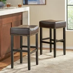 Old Sku: 74515.00 30-INCH Backless Brown Faux Leather Counter Stool. Fixed Price $206.07.