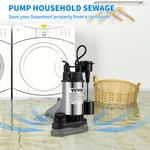 Vevor 1.5 Hp Submersible Cast Iron And Steel Sump Pump, 6000 Gph Wat. Fixed Price $181.68.