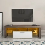 20 Minutes Quick Assembly Brown Simple Modern Tv Stand With The Toughened Gla. Fixed Price $176.03.