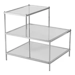 Southern Enterprises Knox Mirrored Metal Accent Table In Chrome. Fixed Price $214.45.