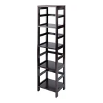 Winsome Leo 4-SECTION Tall Transitional Solid Wood Storage Book Shelf Espresso. Fixed Price $130.56.