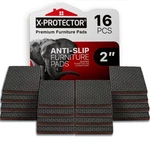 X-protector Non Slip Furniture Pads 16 Premium Square 2", Black / Brown. Fixed Price $17.96.