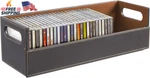 Stock Your Home Cd Storage Box, Organizer Shelf For Movie Cases, Dvds, Cassette. Fixed Price $38.78.