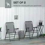 Pair Folding Patio Chairs Bungee Webbing Portable Gray - Fast Us Stock & Shippin. Fixed Price $97.99.